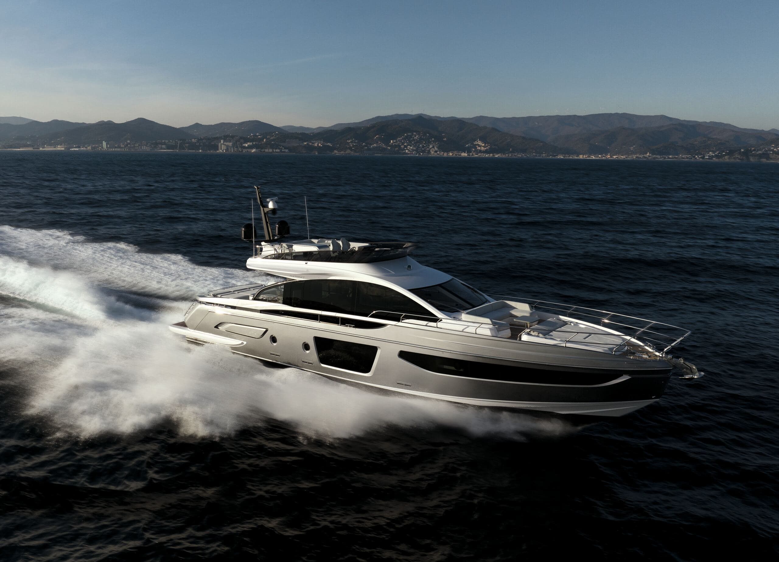 Azimut S7 underway off the coast
